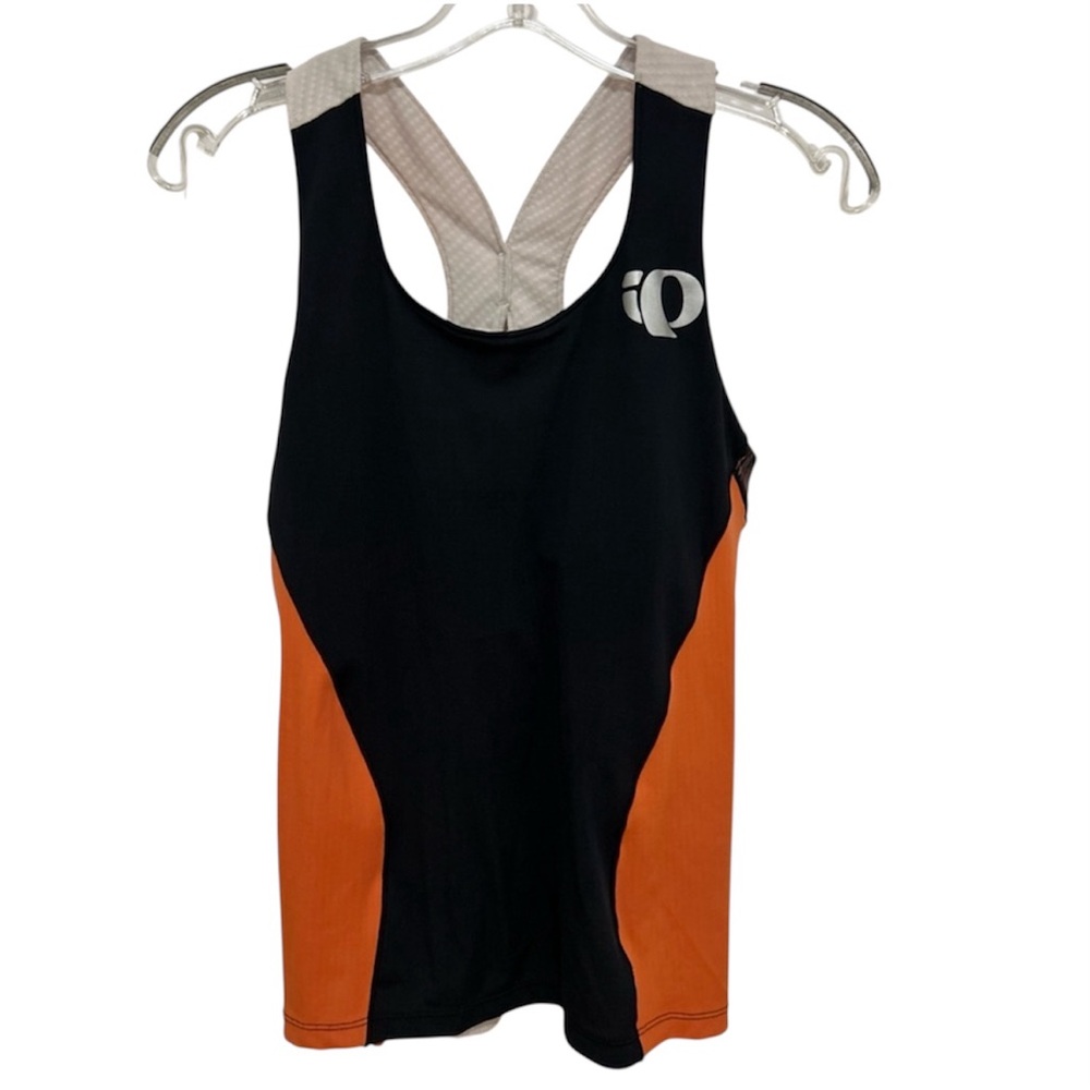 Pearl Izumi Black and Orange Tank Top Cycling Running Size LARGE